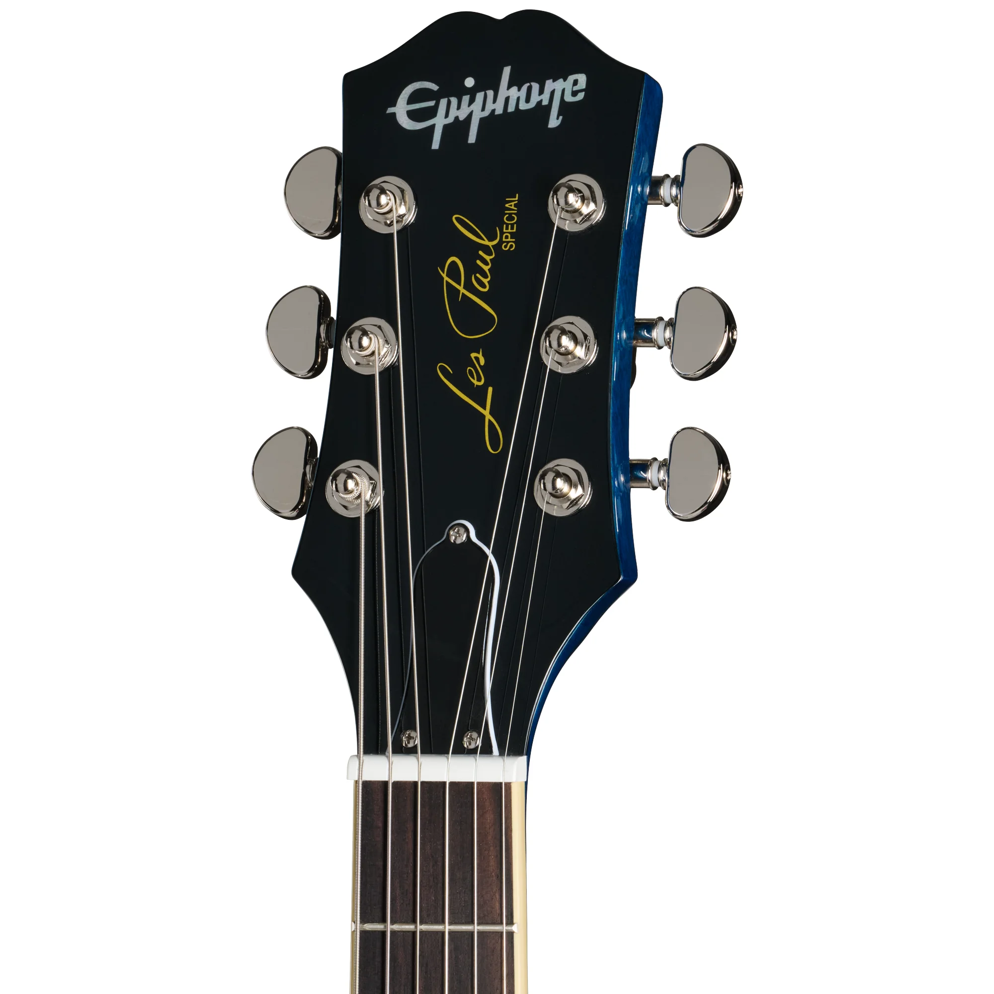 Epiphone Les Paul Special Double Cut Figured Ocean Burst - Kopfplatte Vorderansicht